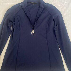 Boston Proper 3/4 zip up athletic jacket navy blue. Size: small